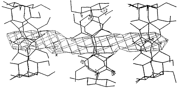 α-CDとhexa(ethylene glycol)の包接錯体