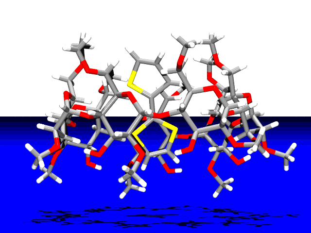 Dimethyl-β-CDとBithiopheneの包接錯体