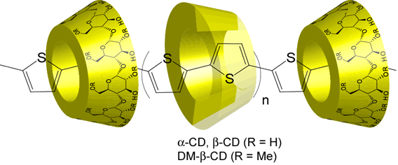 Polythiopheneを軸分子としたポリロタキサン