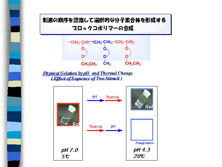 刺激の順序を認識して選択的な分子集合体を形成するブロックコポリマーの合成