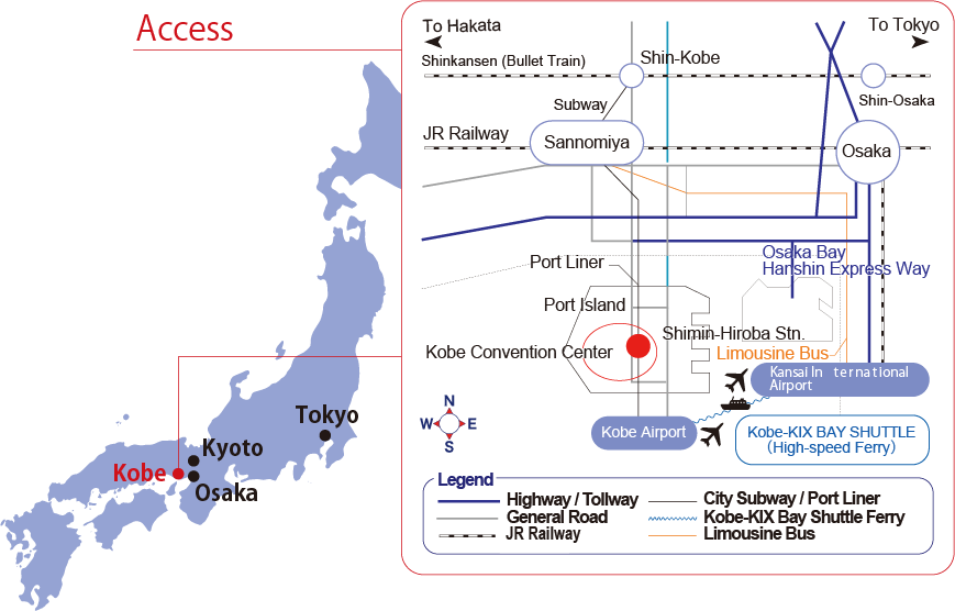 Kobe International Conference Center Map