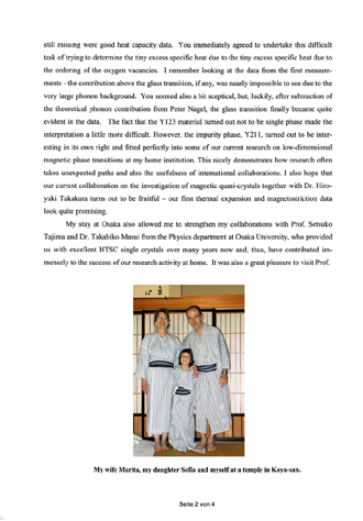 Page 2 of the Letter from Dr. Meingast