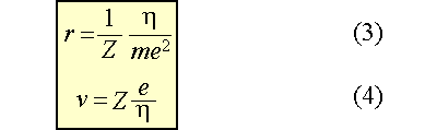 r=1/Z･eta^2/me^2